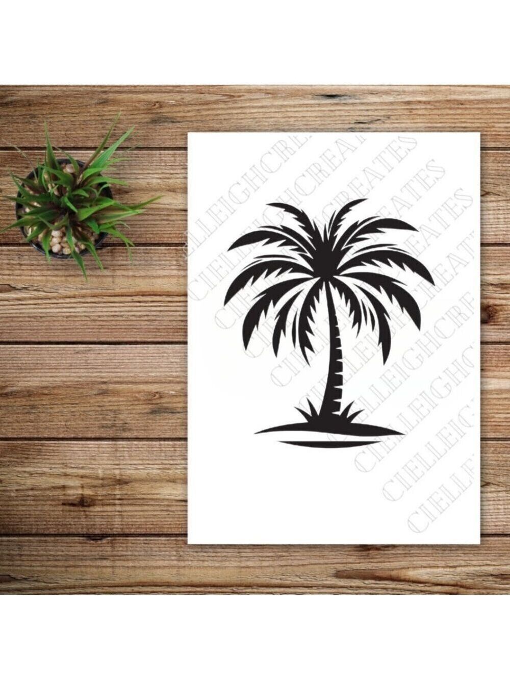 *2 for $20* single palm tree vinyl decal Sticker Handcrafted
